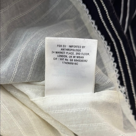 Maeve Navy A Line Mini Skirt w/ White Stitching Stripes - Size 4 - Picture 13 of 13